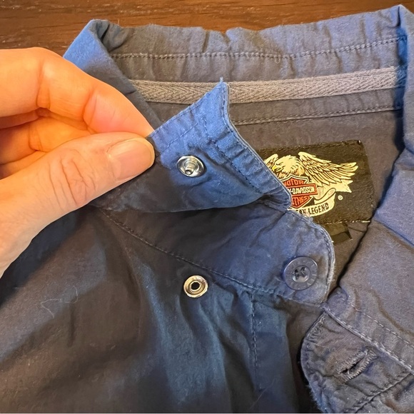 Harley Davidson men 100% cotton Freedom Ain’t Quiet button up short sleeve. Sz L - Picture 6 of 10